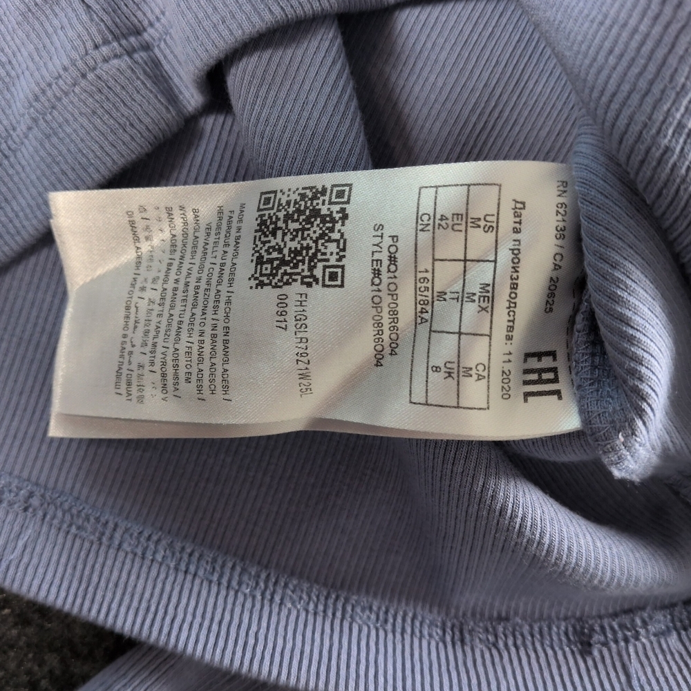 Guess Half-Zip Ribbed Top Light Blue Logo Embroidered Vintage Y2K S - Picture 7 of 8